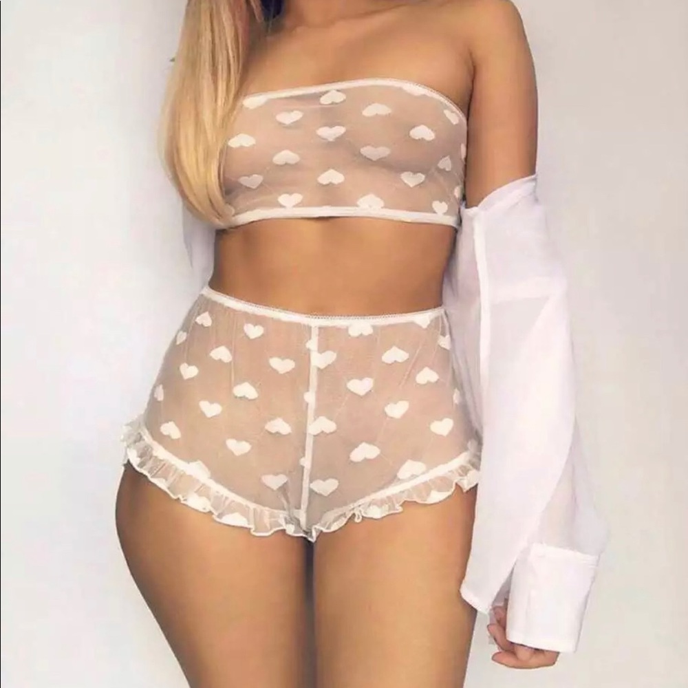 White Sexy Tulle Set